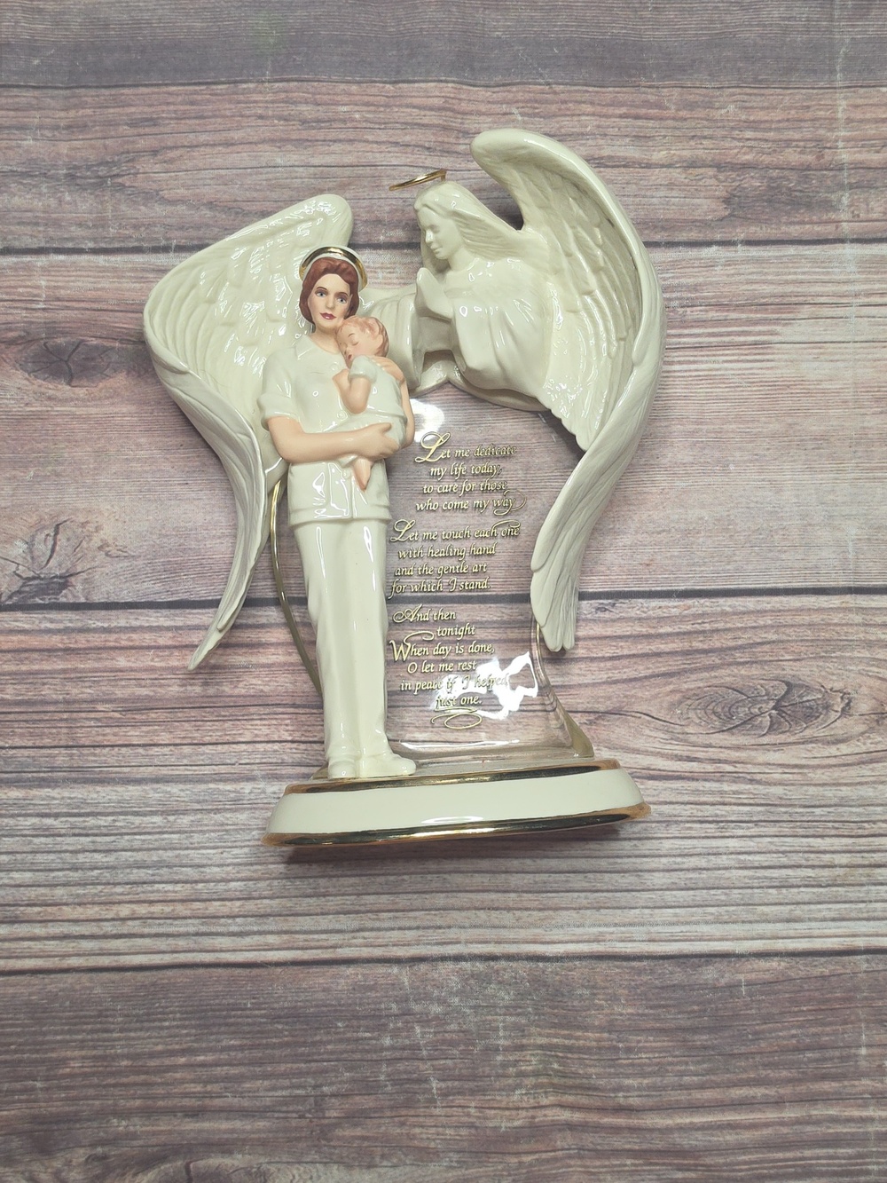 The Bradford Exchange Heavens Gentle Touch "Angel Of Hope" RN Nurse Figurine